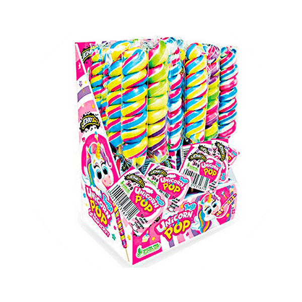 Caramelo Unicorn Twist Pop (24 ud) Disgo