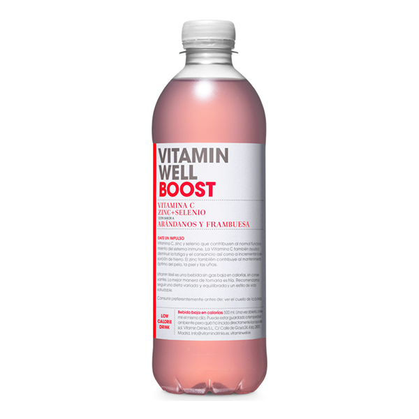 Vitamin Well Boost Arándanos y Frambuesa 500 ml (12 ud)