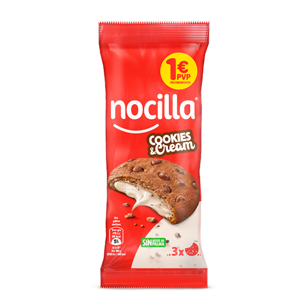 Nocilla Cookies sabor cookies & cream 12 ud Idilia 1€