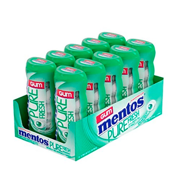 Mentos Gum Pocket Menta Verde 10 ud