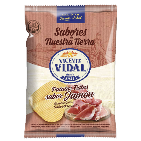 Patatas Jamon 135grx8u Vicente Vidal