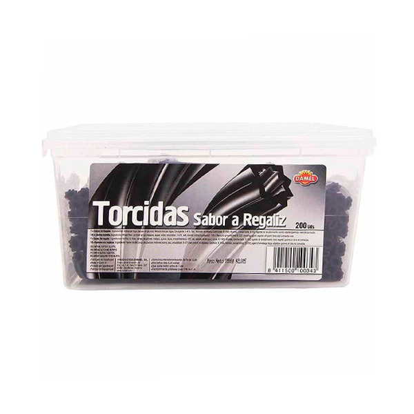 Torcidas regaliz 200 ud Damel