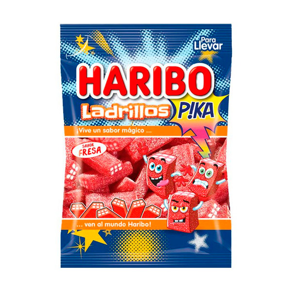Ladrillos pica fresa 100 g (18 ud) Haribo