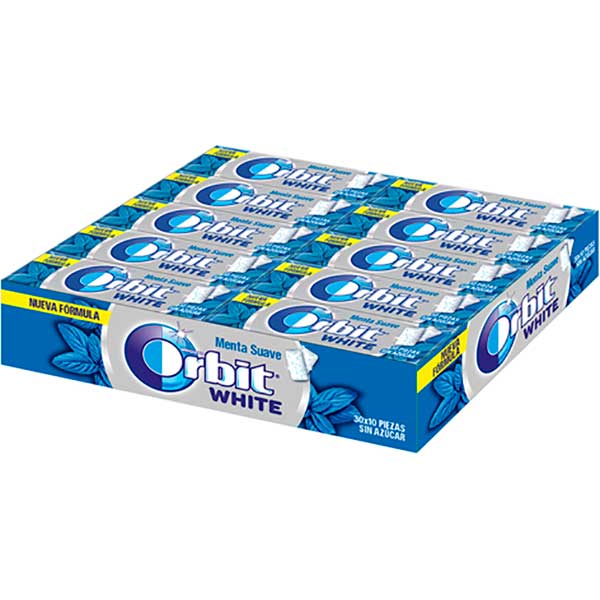 Orbit Gragea White Menta Suave 10 g (30 ud)