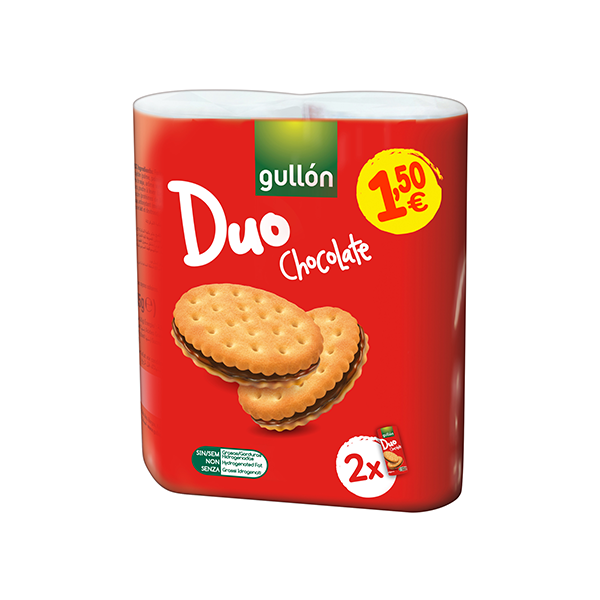 Galletas Duo chocolate Gullon 12 ud (290 g)