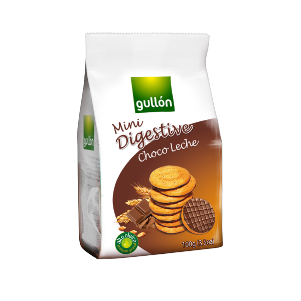 Galletas Mini Digestive Choco Leche 160 g (10 ud) Gullon