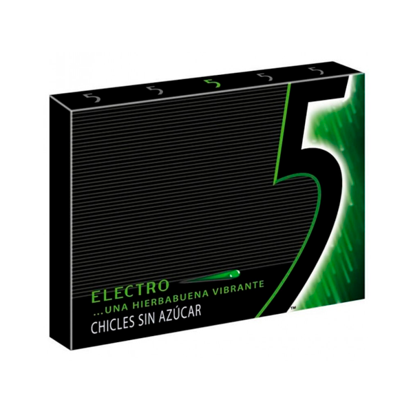 Chicle Electro Hierbabuena Lámina Five