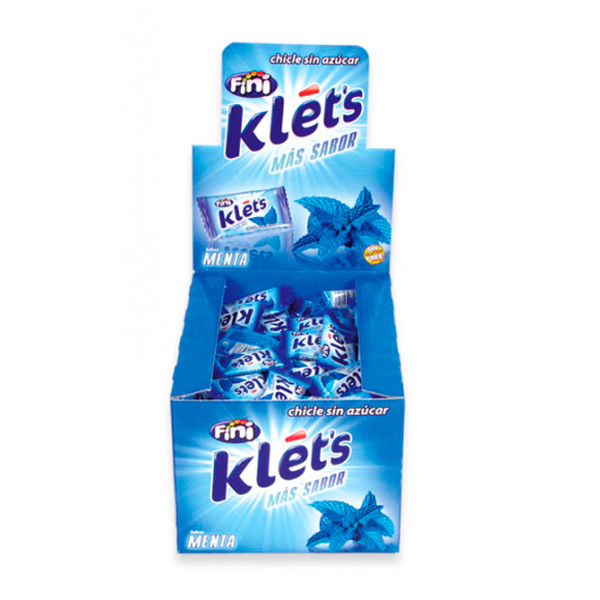 Chicle Klets menta sin azúcar 200 ud Fini