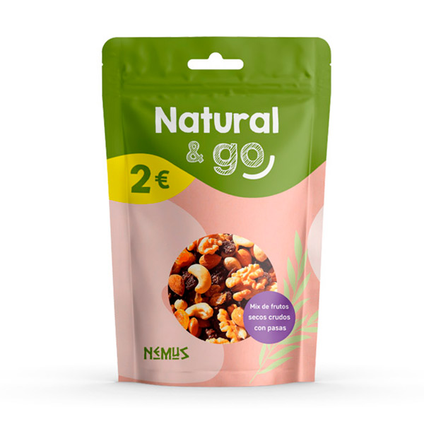 Mix frutos secos con pasas 125 g (8 ud) Nemus