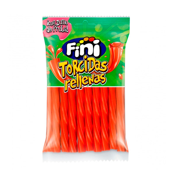 Torcidas rellenas fresa pectina 90 g (12 ud) Fini