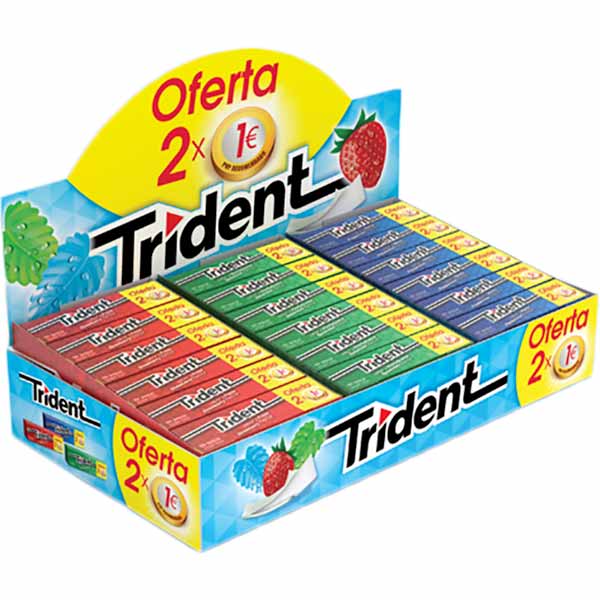 Lote Trident gragea 2 x 1€ (72 ud)