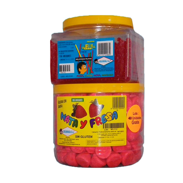 Lote Golmasa fresas nata 200 ud + Jelly 410 ud + 40 ud Jelly gratis