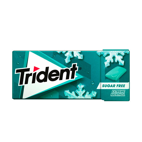 Chicles extreme menthol Trident