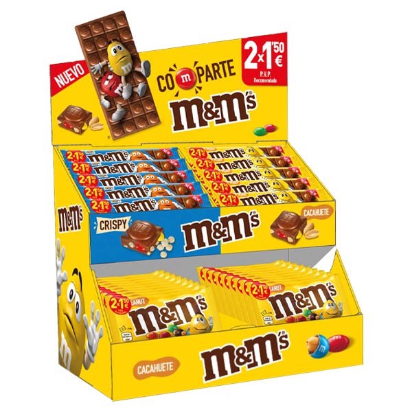 Tabletas M&M''s 2 x 1,5€ (48 ud)