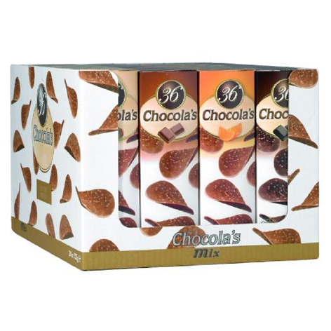 36 Chocolas Surtido (N/M/O/D) 125gx24u
