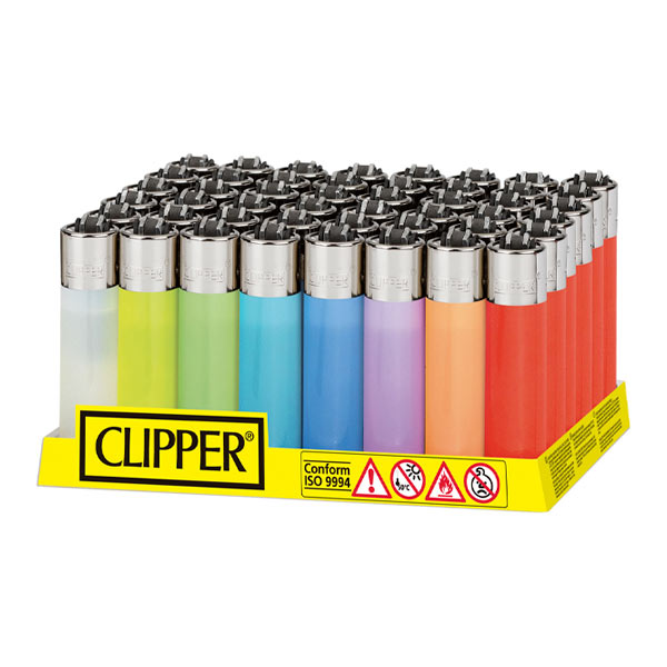 Mechero cp11 colores surtidos 48 ud clipper