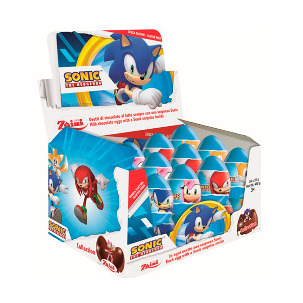 Huevos chocolate Sonic 24 ud Bip Candy