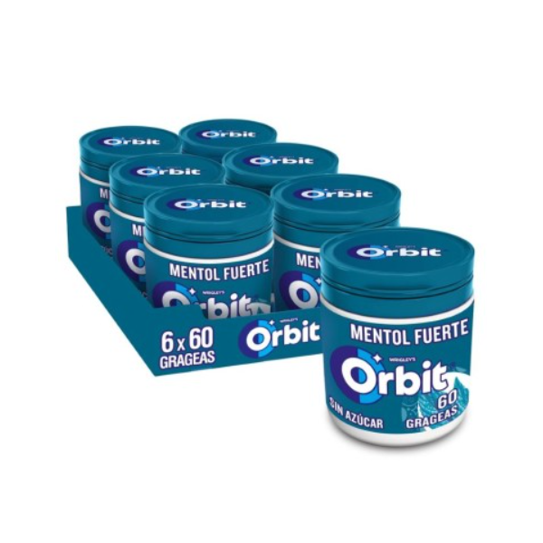 Orbit bote mentol fuerte 46 grageas 6 ud
