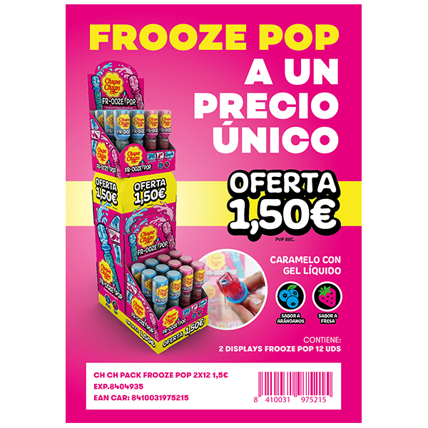 Lote Frooze Pop 2x12 ud Chupa Chups