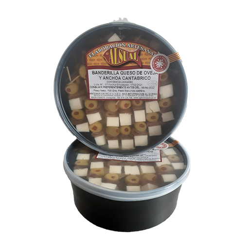 [8437006699198] Banderilla de queso de oveja y anchoa 700 g Alsual