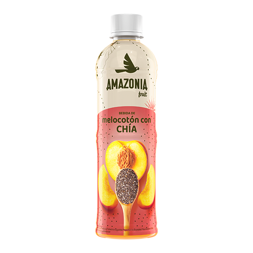 [28436048723445] Bebida melocotón con chía 450 ml (24 ud) Amazonia