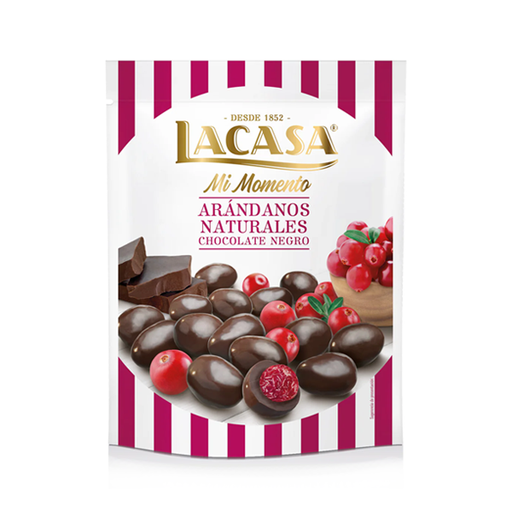 [18410740911730] Arandanos Chocolate Negro Doypack 125gx9u Lacasa