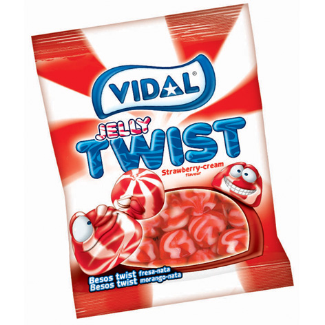 [8413178206570] Besos Twist Fresa Nata  B-100grs Vidal