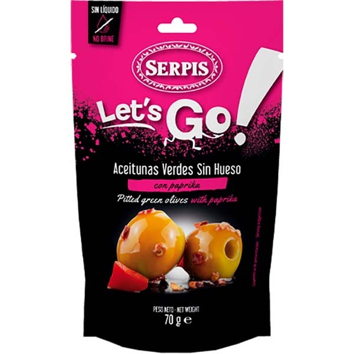 [18410344000175] Aceitunas Let''S Go Paprika 70 g (8 ud)