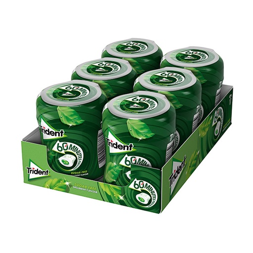 [8723400945925] Chicles hierbabuena bote 60 minutos (6 ud) Trident