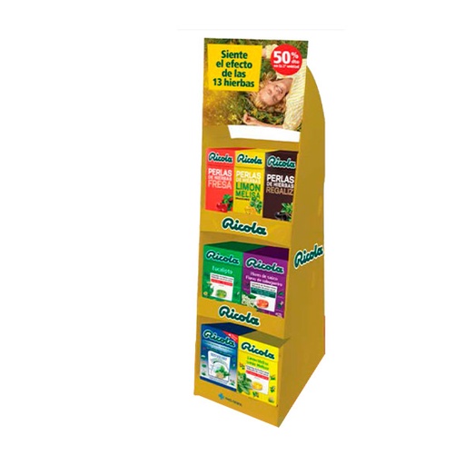 [8424657042626] Expositor Ricola promo 2ª unidad 50% descuento 28 ud