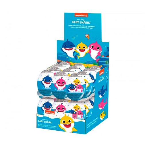 [18435477905616] Huevos chocolate Baby Shark 24 Ud Cool Candies