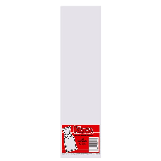 [8435038500963] Bolsa rectangular 4,5 cm x 25 cm (100 ud) Kadisa
