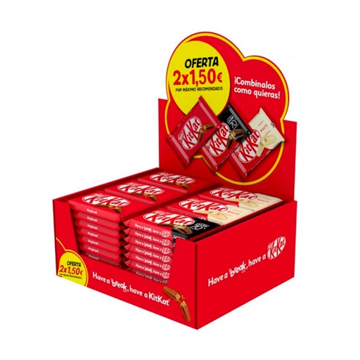 [7613287816627] Expositor 2 ud x 1,50€ (60 ud) Kit Kat