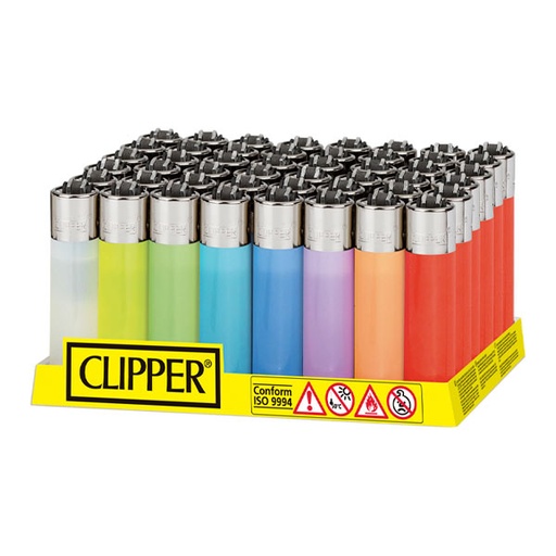 Mechero cp11 colores surtidos 48 ud clipper