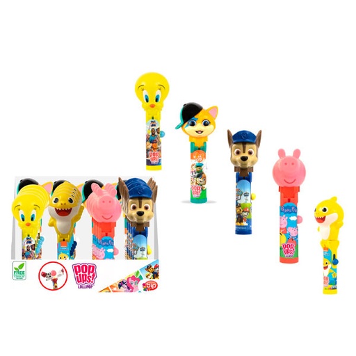 [8714786812338] Lollipop Pop Ups License Mix (12 ud) Bip Candy