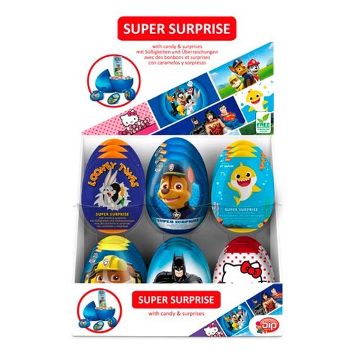 [8714786243569] Huevo plastico license mix surprise 18 ud bip candy