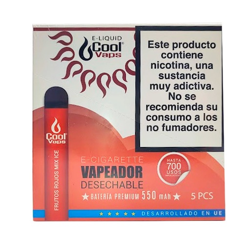 [5050565657923] POD COOLVAPS FRUTOS ROJOS MIX 20 MG NIC 600 PF 5 UD