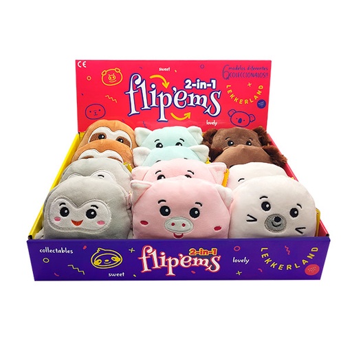 [8414635008027] PELUCHES FLIP'EMS 2 EN 1 12 UD LEKKERLAND
