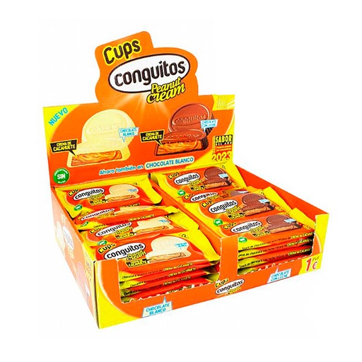 [18410740920497] Lote Conguitos Cups blanco y leche 40 ud Lacasa