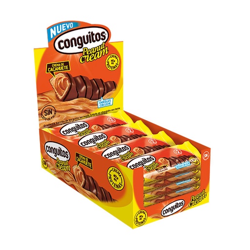 [8410740910378] Conguitos barrita peanut cream duo 46 g (16 ud) Lacasa
