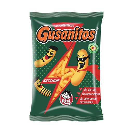 [8411859553252] Gusanitos kétchup Familiar 85 g (8 ud) Risi