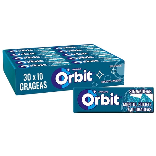 [4009900548946] Orbit gragea mentol fuerte 10 g (30 ud)