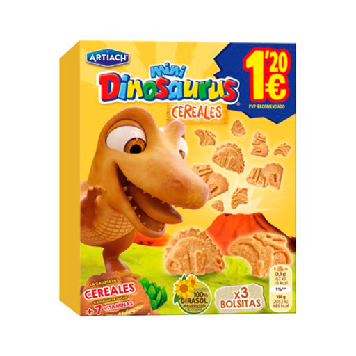 [8436048963397] ARTIACH/DINOSAURUS CEREALES 1,20 €  12 X 120 GRS.