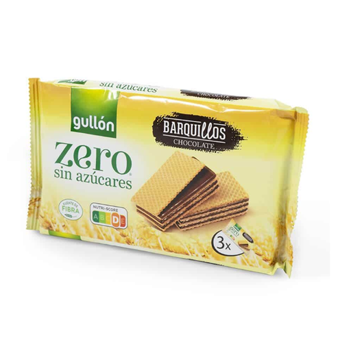 [T6252] Barquillo choco zero 180 g (12 ud) Gullon