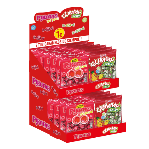 [18410740923504] Expositor Gummy Jelly y Pikotas (35 + 5 ud) 1€ Lacasa